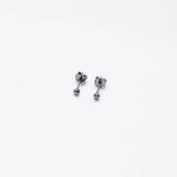Dark silver bubble earrings