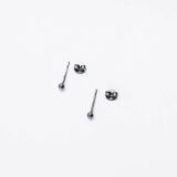 Dark silver bubble earrings