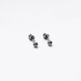 Dark silver bubble earrings