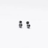 Dark silver bubble earrings