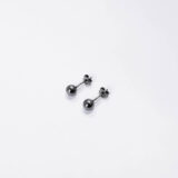 Dark silver bubble earrings