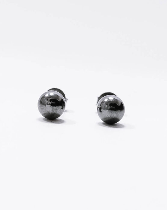 Dark silver bubble earrings