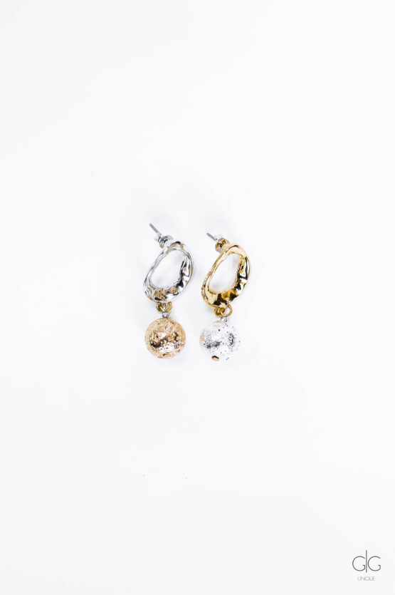 Exclusive two-tone lava earrings