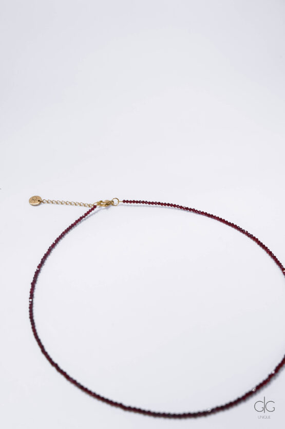 Garnet stone necklace