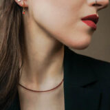 Garnet stone necklace