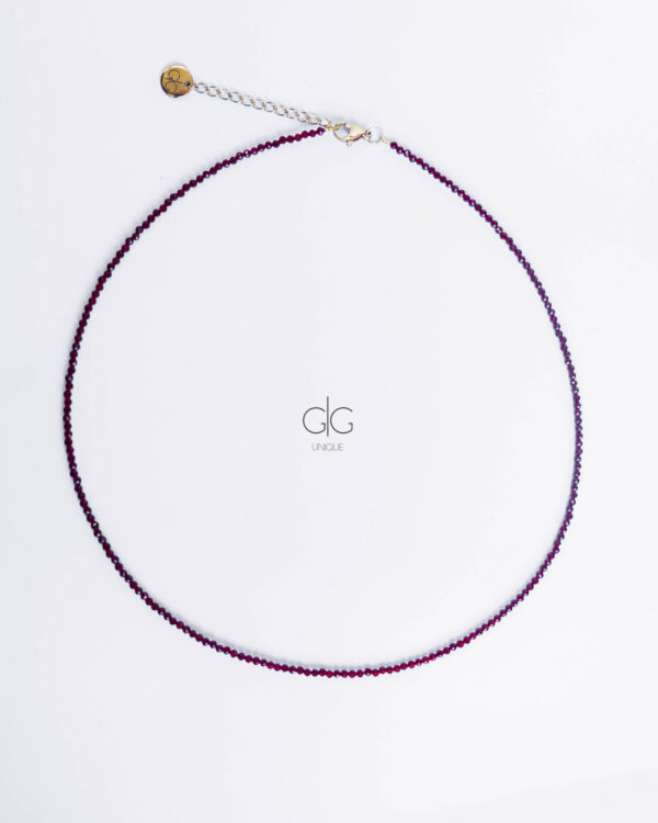 Garnet stone necklace