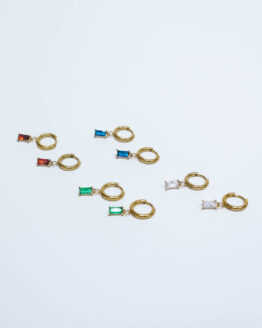 Colorful hoop earrings