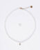 Pearl necklace with mini zircon pendant