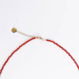 Red crystals star necklace