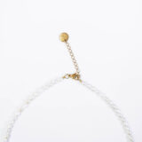 Pearl necklace with mini zircon pendant