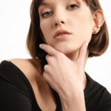 Gold-plated silver bubble stud earrings
