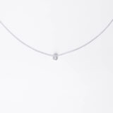 Classic silver necklace with a zircon