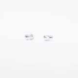 Minimal silver drop earrings