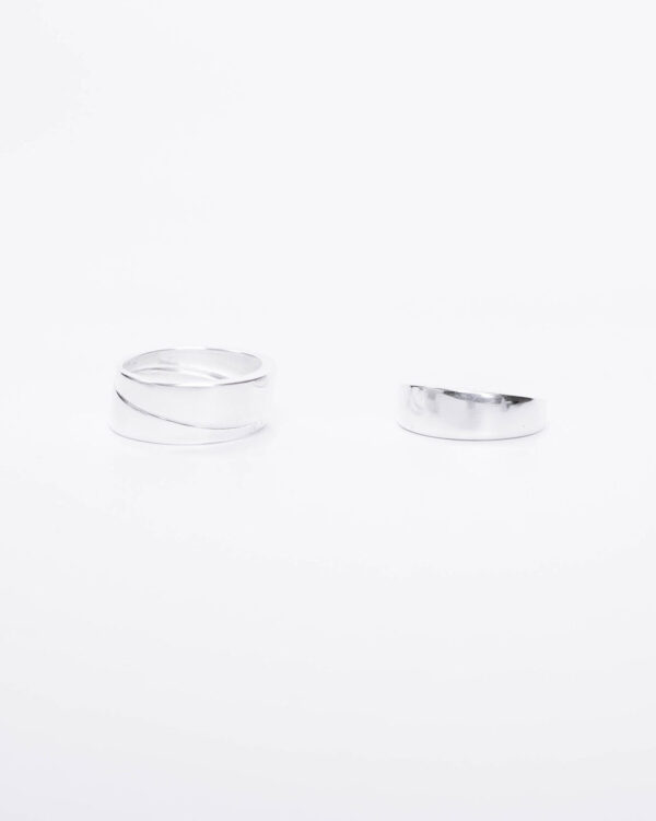 Stylish thick silver ring
