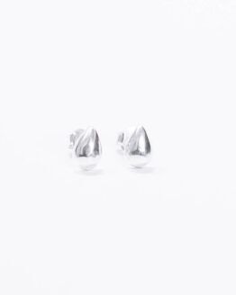 Minimal silver drop earrings