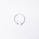 Adjustable silver ring with zircon