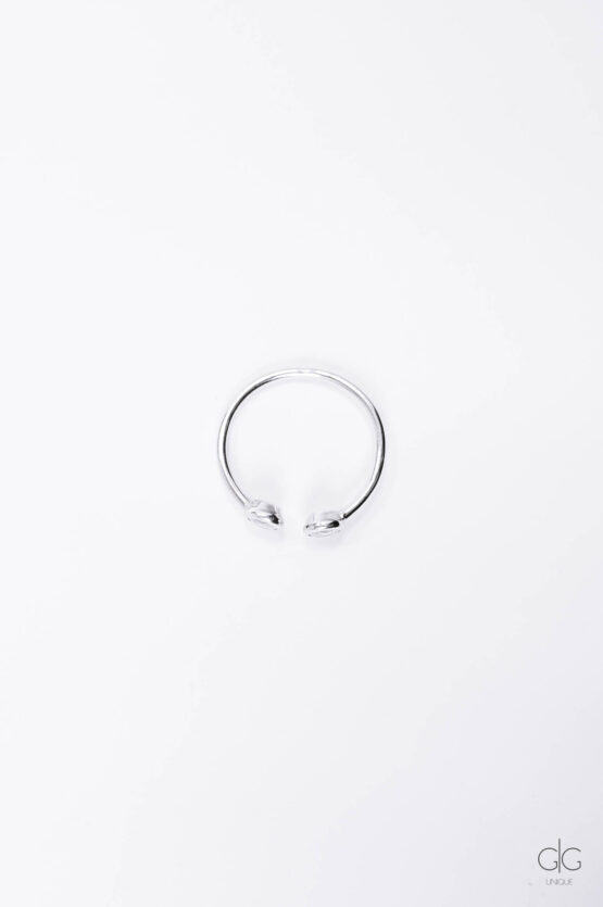Reguliuojamas sidabrinis žiedas su cirkoniu