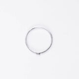 Minimal silver ring with zircon stone