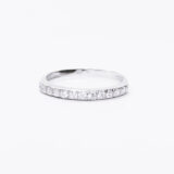 Silver ring with zircon stones