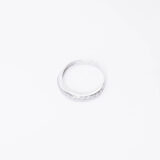 Silver ring with zircon stones