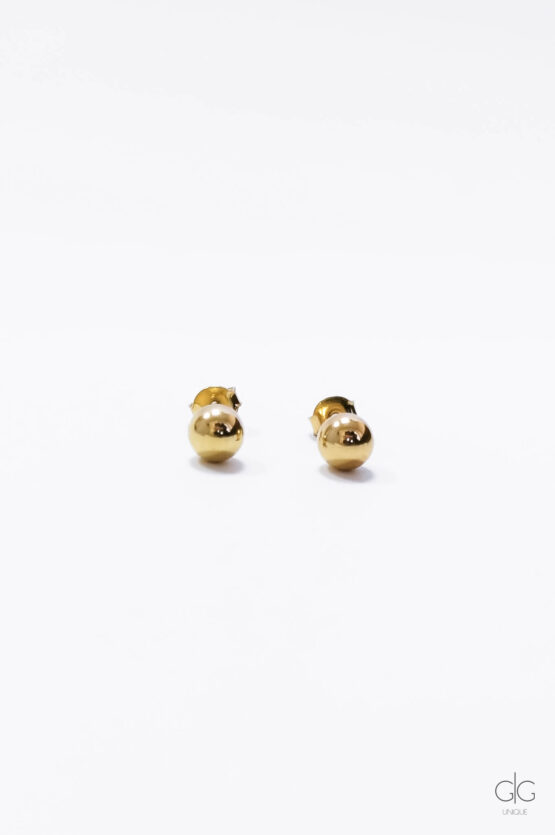 Gold-plated silver bubble earrings