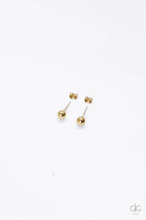 Gold-plated silver bubble earrings