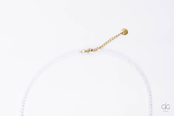 Moonstone necklace with gold-plated pendant