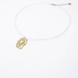 Moonstone necklace with gold-plated pendant