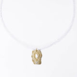 Moonstone necklace with gold-plated pendant