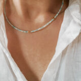 Amazonite stone necklace