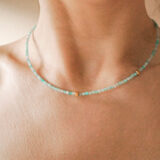 Amazonite stone necklace