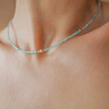 Amazonite stone necklace