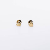 Minimal gold-plated silver heart earrings