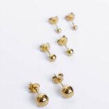 Gold-plated bubble earrings