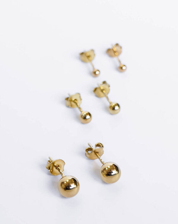 Gold-plated bubble earrings