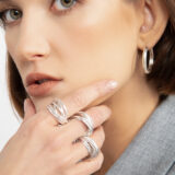 Unique 9 silver ring set