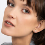Minimal silver cross earrings