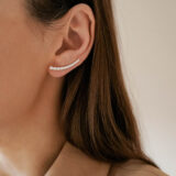 925 silver bubble climber earrings