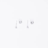 Silver three mini bubble earrings