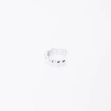 Bubble silver ear cuff