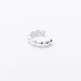 Bubble silver ear cuff