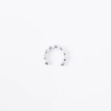 Bubble silver ear cuff