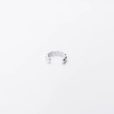 Bubble silver ear cuff