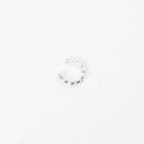 Bubble silver ear cuff