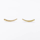Gold-plated 925 silver bubble climber earrings