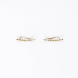Gold-plated 925 silver bubble climber earrings