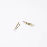 Gold-plated 925 silver bubble climber earrings