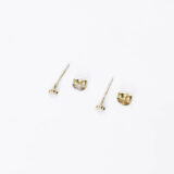 Gold-plated silver three mini bubble earrings