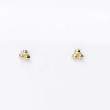 Gold-plated silver three mini bubble earrings