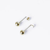 Gold-plated silver hanging bubble earrings